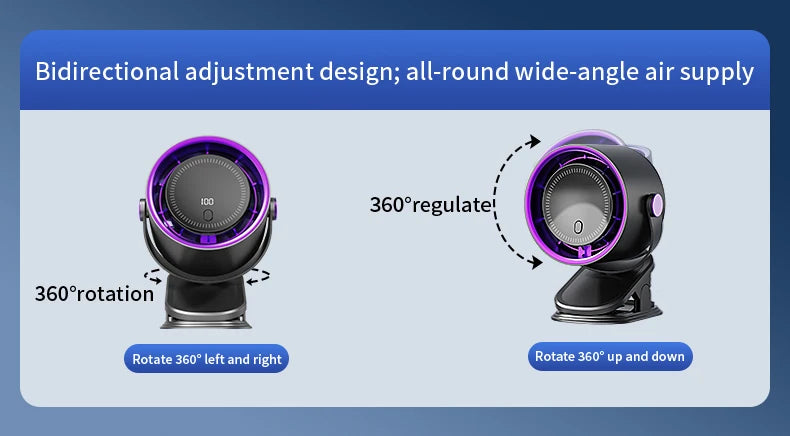 Air freshener with bidirectional adjustment design on a blue background