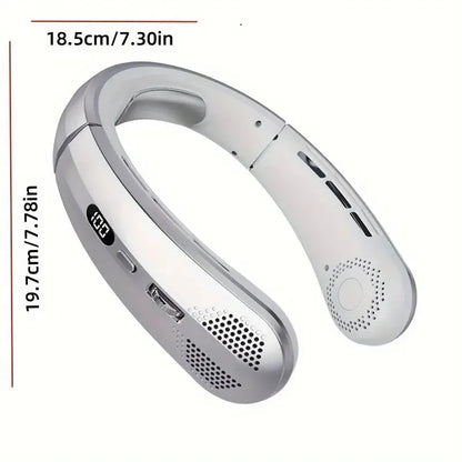wearable cooling neck fan for commuting and travel