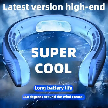 wearable cooling neck fan for commuting and travel