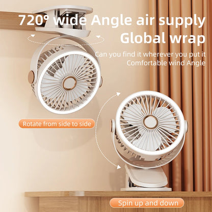 battery powered clip fan with reverse rotation